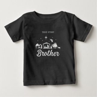 Camiseta Para Bebê True Story Christmas Brother Family Pajama