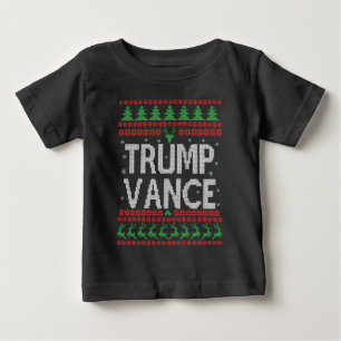 Camiseta Para Bebê Trump Vance Election Feia Christmas Sweater