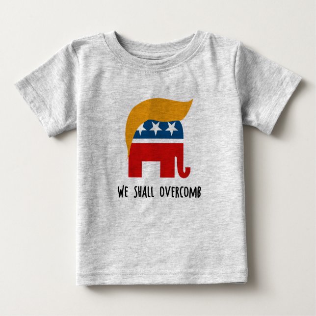 Camiseta Para Bebê Trumplican - nós devemos Overcomb (Frente)