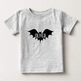 Camiseta Para Bebê Truque de Dia das Bruxas ou monograma personalizad