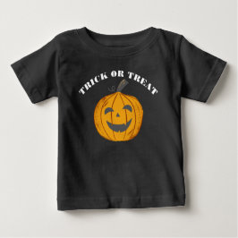 Camiseta Para Bebê Truque Ou Tratar O Bebê Preto