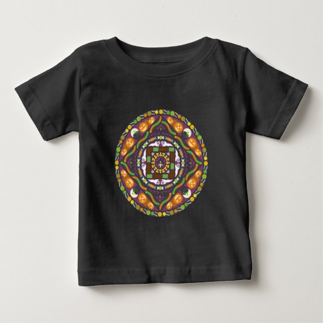 Camiseta Para Bebê Truques e tratamentos (Frente)