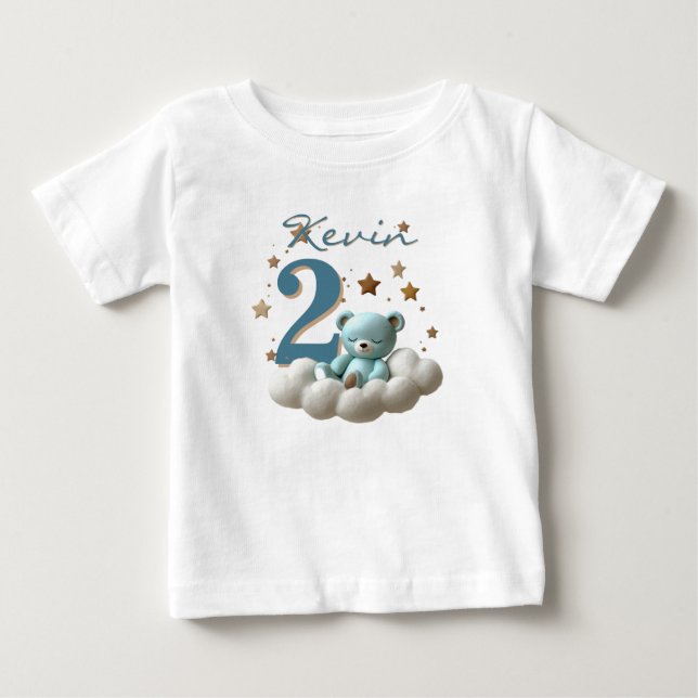 Camiseta Para Bebê tshirt bear birthday party (Frente)