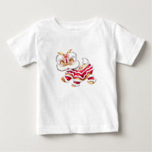 Camiseta Para Bebê Tshirt chinês do bebê do dragão do ano novo