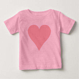 Camiseta Para Bebê TShirt cor-de-rosa do coração