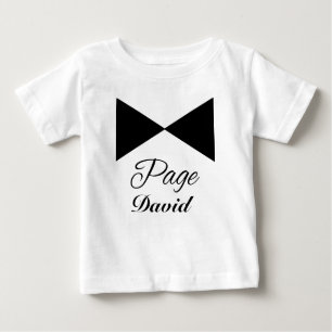 Camiseta Para Bebê Tshirt customizável do menino da página do laço do