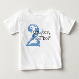 Camiseta Para Bebê Tshirt customizável do segundo aniversário do