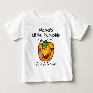 Camiseta Para Bebê Tshirt da abóbora de Nana personalizada pouco