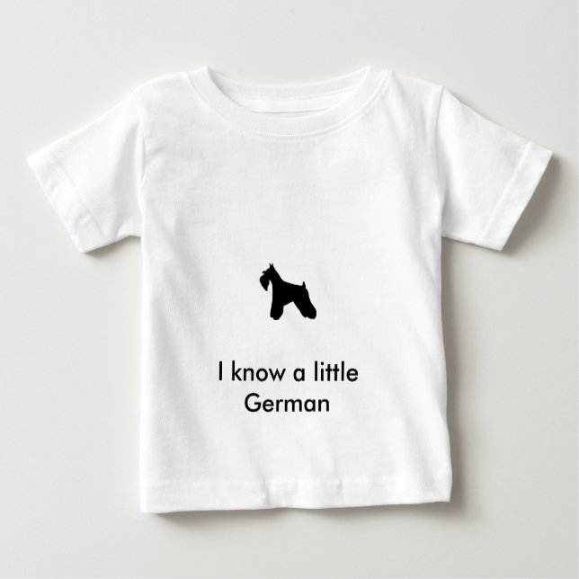 Camiseta Para Bebê TShirt da criança do Schnauzer diminuto (Frente)