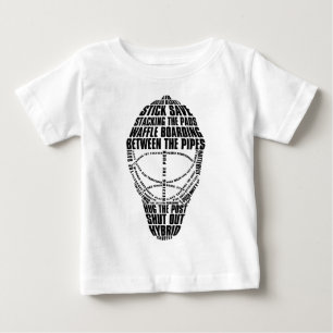 Camiseta Para Bebê TShirt da máscara do Goalie do hóquei