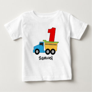 Camiseta Para Bebê Tshirt do aniversário do camião basculante