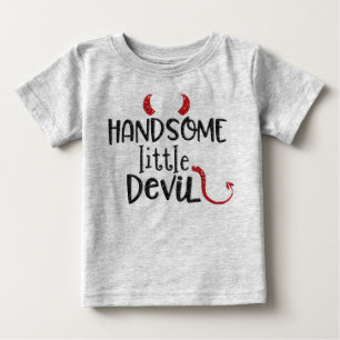 Camiseta Para Bebê Tshirt do Pequeno Diabo do Halloween Todler Todler