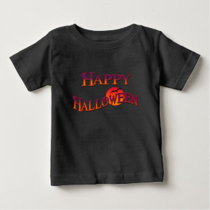 Camiseta Para Bebê TShirt feliz da criança do Dia das Bruxas