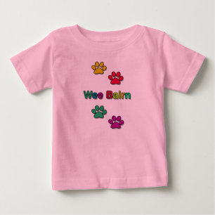 Camiseta Para Bebê Tshirt pequenino do impressão da pata do Bairn