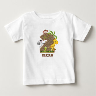 Camiseta Para Bebê Tshirt personalizada do segundo aniversário Safari