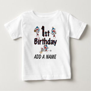 Camiseta Para Bebê Tshirt personalizado do primeiro aniversario do