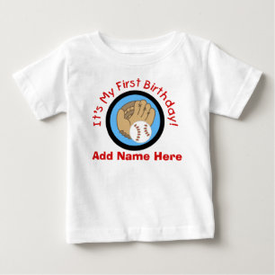 Camiseta Para Bebê Tshirt personalizado do primeiro aniversario do