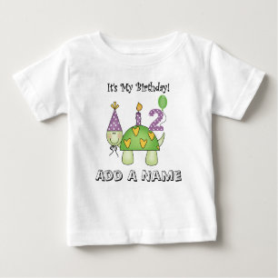 Camiseta Para Bebê Tshirt personalizado do segundo aniversário da