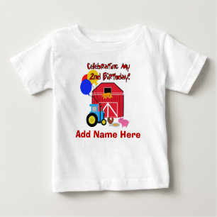 Camiseta Para Bebê Tshirt personalizado do segundo aniversário da