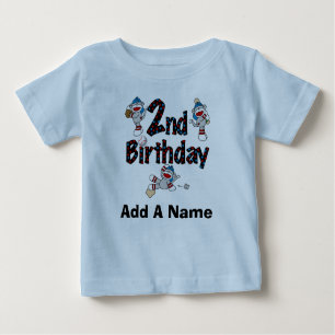 Camiseta Para Bebê Tshirt personalizado do segundo aniversário do