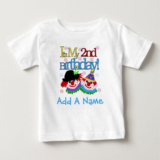 Camiseta Para Bebê Tshirt personalizado do segundo aniversário dos (Frente)