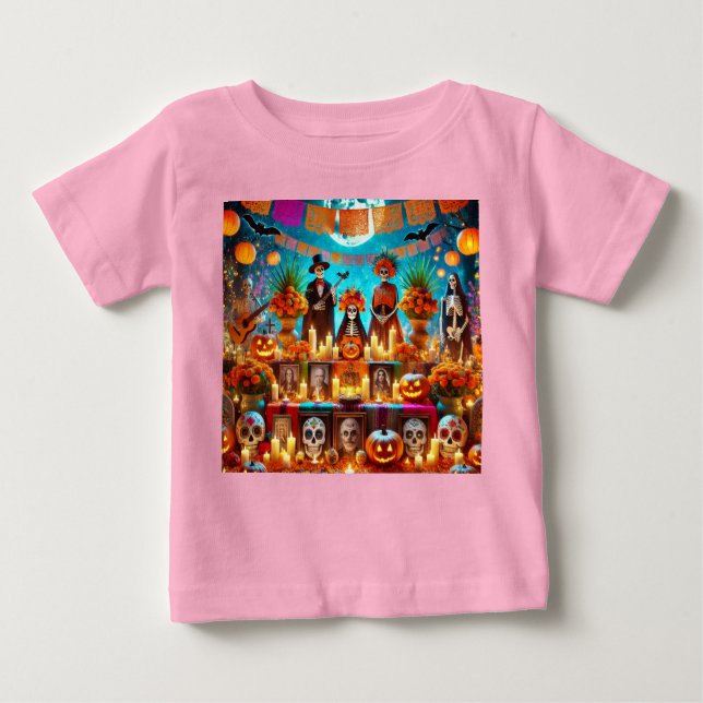 Camiseta Para Bebê Tshurt Halloween for kids (Frente)