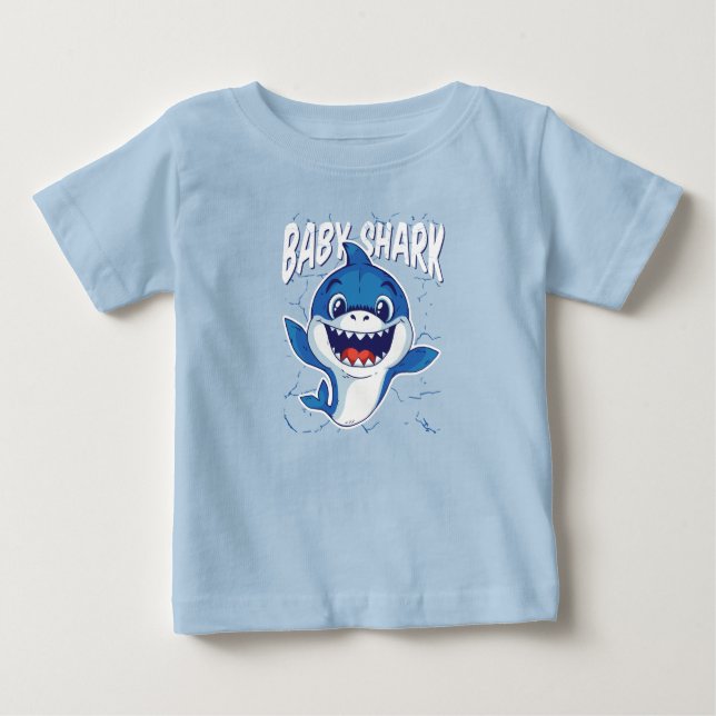 Camiseta Para Bebê Tubarão (Frente)