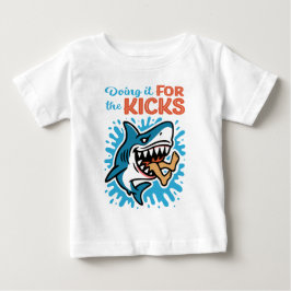 Camiseta Para Bebê Tubarão Azul Legal para Chutes