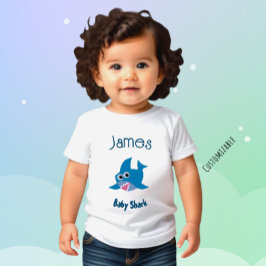 Camiseta Para Bebê Tubarão-bebê