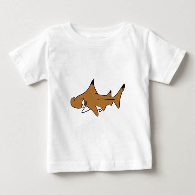 Camiseta Para Bebê Tubarão de Hammerhead (Frente)