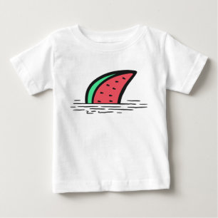 Camiseta Para Bebê Tubarão de melancia