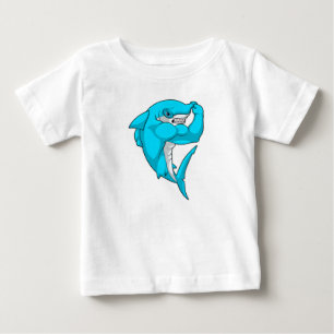 Camiseta Para Bebê Tubarão-martelo como crepúsculo-rabisco em Bodyb