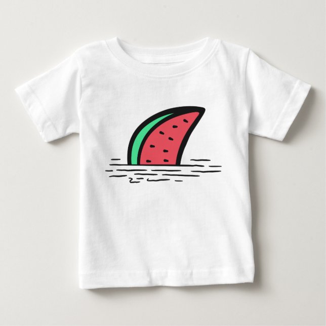 Camiseta Para Bebê Tubarão-melão (Frente)