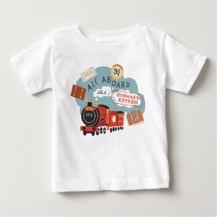 Camiseta Para Bebê Tudo a bordo do Hogwarts Express