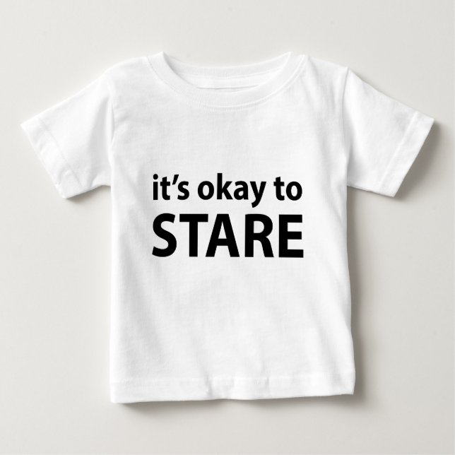 Camiseta Para Bebê Tudo bem olhar. (Frente)