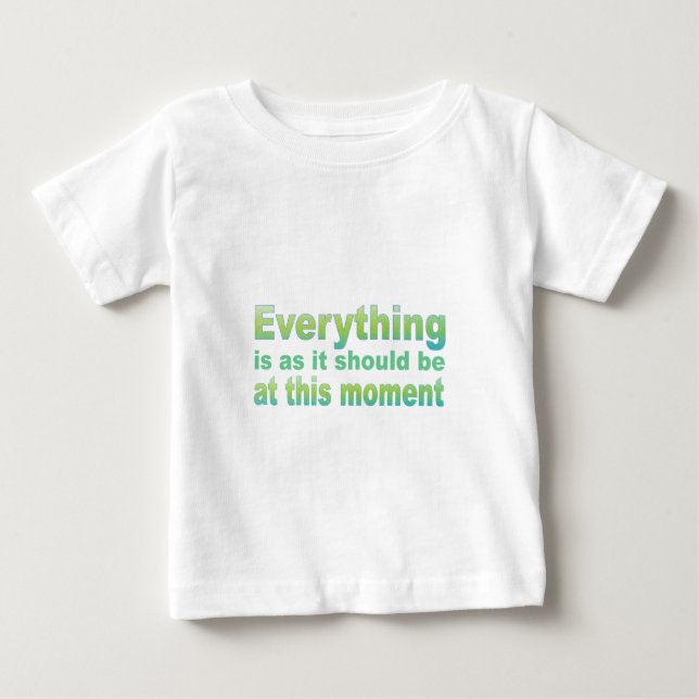 Camiseta Para Bebê Tudo está como deveria estar (Frente)