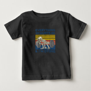 Camiseta Para Bebê Tudo Magoa O Peso Do Presente Ness Gym