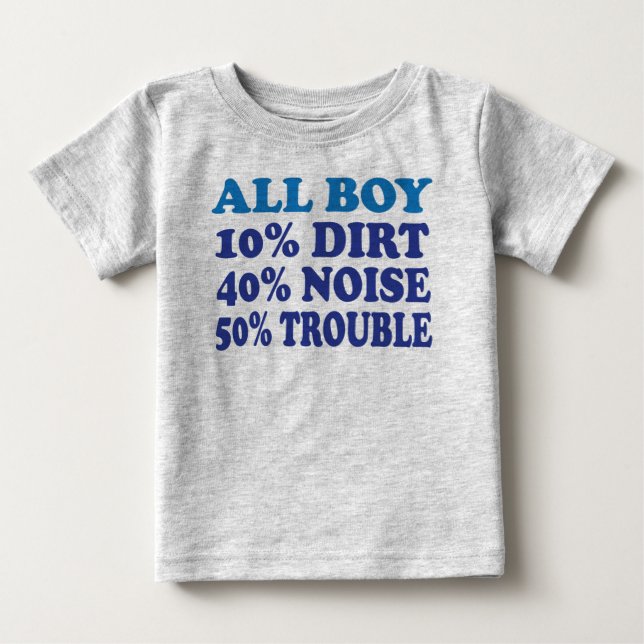 Camiseta Para Bebê Tudo Menino (Frente)