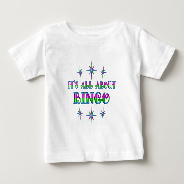 Camiseta Para Bebê Tudo Sobre Bingo (Frente)