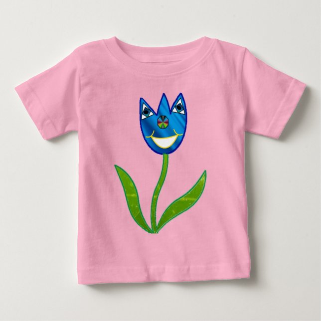 Camiseta Para Bebê Tulipa (Frente)