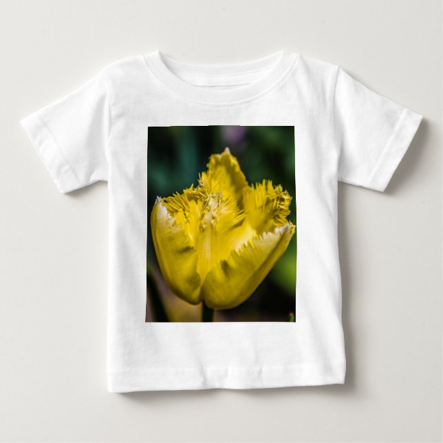 Camiseta Para Bebê Tulipa Amarela (Frente)