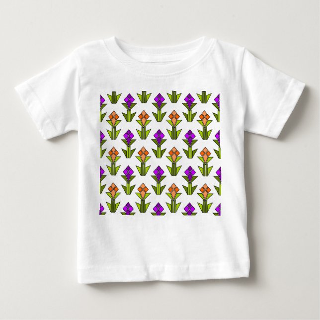 Camiseta Para Bebê Tulipas (Frente)