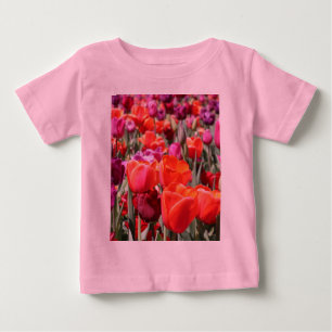 Camiseta Para Bebê Túlipas Quentes Caídas