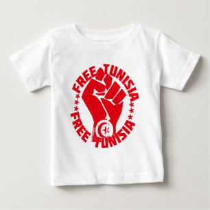 Camiseta Para Bebê Tunísia livre