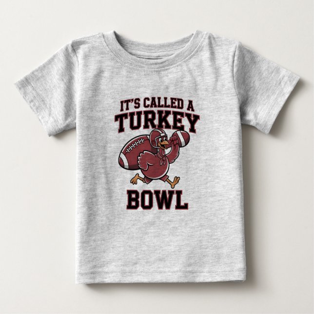 CAMISETA PARA BEBÊ TURKEY BOWL FOOTBALL THANKSGIVING TEE (Frente)