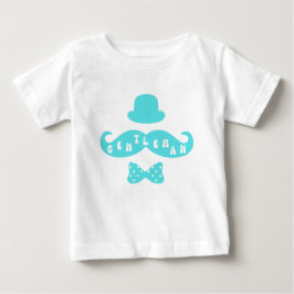 Camiseta Para Bebê Turquesa Que Boca O Bigode Casual Namorado