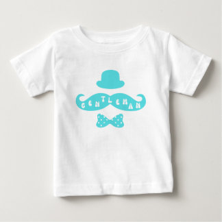 Camiseta Para Bebê Turquesa Que Boca O Bigode Casual Namorado