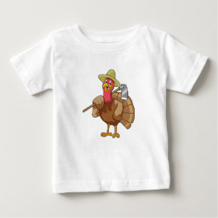 Camiseta Para Bebê Turquia como agricultor