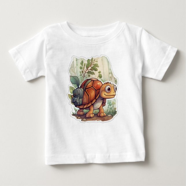 Camiseta Para Bebê Turtle on Tour (Frente)