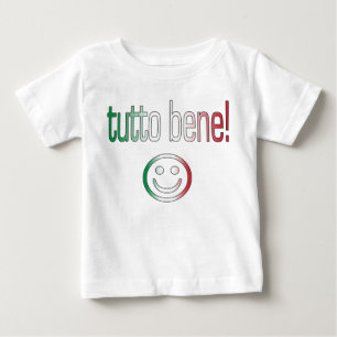 Camiseta Para Bebê Tutto Bene! Cores da bandeira de Italia